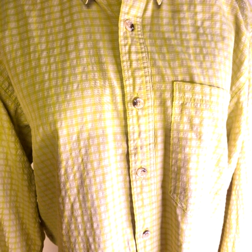 Simms Men's Green Checkered Shirt Size MED